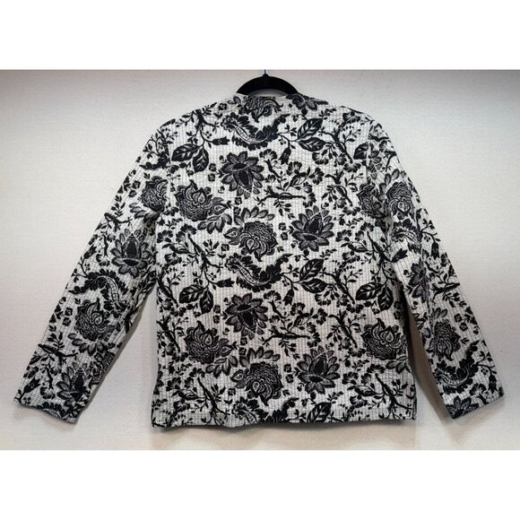 Nomadic Traders Quilted Reversible Cotton Jacket Coat S Black & White Floral - Picture 8 of 14